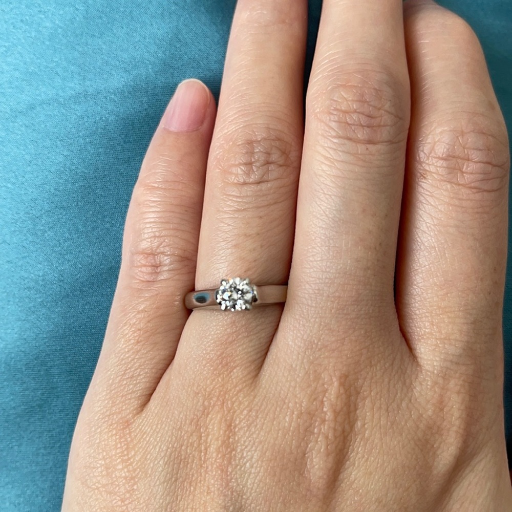 Platinum 950 0.5 carat diamond ring